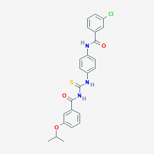 molecular formula C24H22ClN3O3S B300765 3-chloro-N-[4-({[(3-isopropoxybenzoyl)amino]carbothioyl}amino)phenyl]benzamide 