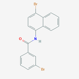 molecular formula C17H11Br2NO B300768 3-bromo-N-(4-bromonaphthalen-1-yl)benzamide 