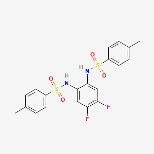 molecular formula C20H18F2N2O4S2 B3007682 N,N'-(4,5-Difluoro-1,2-phenylene)bis(4-methylbenzenesulfonamide) CAS No. 335334-08-2