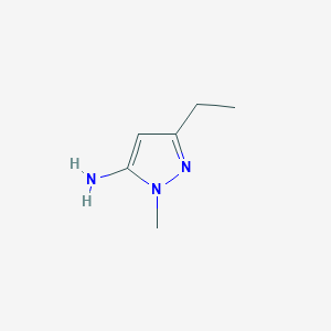 molecular formula C6H11N3 B3007684 3-乙基-1-甲基-1H-吡唑-5-胺 CAS No. 3524-46-7