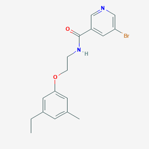 molecular formula C17H19BrN2O2 B300770 5-bromo-N-[2-(3-ethyl-5-methylphenoxy)ethyl]nicotinamide 