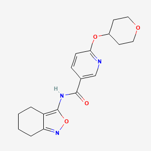 6-((tetrahydro-2H-pyran-4-yl)oxy)-N-(4,5,6,7-tetrahydrobenzo[c]isoxazol-3-yl)nicotinamide
