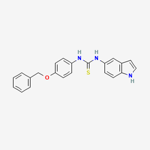 1-(1H-indol-5-yl)-3-(4-phenylmethoxyphenyl)thiourea