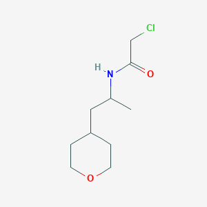 molecular formula C10H18ClNO2 B3007705 2-Chloro-N-[1-(oxan-4-yl)propan-2-yl]acetamide CAS No. 2411289-02-4