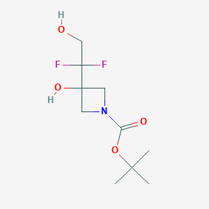 molecular formula C10H17F2NO4 B3007706 Tert-butyl 3-(1,1-difluoro-2-hydroxyethyl)-3-hydroxyazetidine-1-carboxylate CAS No. 2551116-86-8