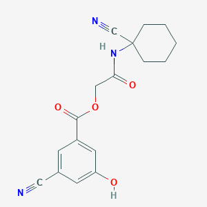 molecular formula C17H17N3O4 B3007722 [(1-Cyanocyclohexyl)carbamoyl]methyl 3-cyano-5-hydroxybenzoate CAS No. 1808546-22-6
