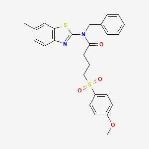 N-benzyl-4-((4-methoxyphenyl)sulfonyl)-N-(6-methylbenzo[d]thiazol-2-yl)butanamide