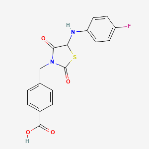 4-((5-((4-Fluorophenyl)amino)-2,4-dioxothiazolidin-3-yl)methyl)benzoic acid