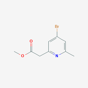 molecular formula C9H10BrNO2 B3007754 2-(4-溴-6-甲基吡啶-2-基)乙酸甲酯 CAS No. 1805567-32-1