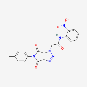 2-[5-(4-methylphenyl)-4,6-dioxo-4,5,6,6a-tetrahydropyrrolo[3,4-d][1,2,3]triazol-1(3aH)-yl]-N-(2-nitrophenyl)acetamide
