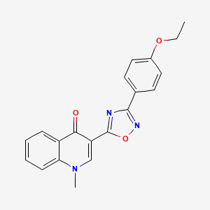 molecular formula C20H17N3O3 B3007757 3-(3-(4-ethoxyphenyl)-1,2,4-oxadiazol-5-yl)-1-methylquinolin-4(1H)-one CAS No. 1081129-98-7