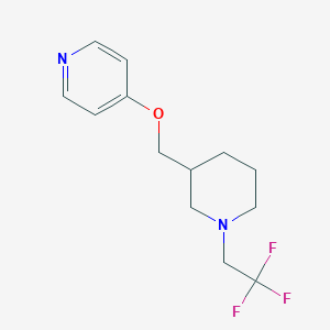 molecular formula C13H17F3N2O B3007764 4-[[1-(2,2,2-Trifluoroethyl)piperidin-3-yl]methoxy]pyridine CAS No. 2380068-53-9