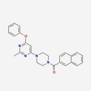 (4-(2-Methyl-6-phenoxypyrimidin-4-yl)piperazin-1-yl)(naphthalen-2-yl)methanone