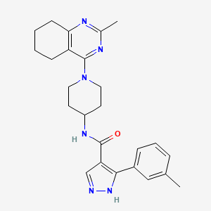 molecular formula C25H30N6O B3007782 N-(1-(2-methyl-5,6,7,8-tetrahydroquinazolin-4-yl)piperidin-4-yl)-3-(m-tolyl)-1H-pyrazole-4-carboxamide CAS No. 1904419-87-9