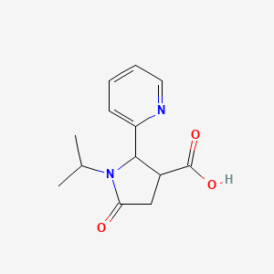 1-Isopropyl-5-oxo-2-(pyridin-2-yl)pyrrolidine-3-carboxylic acid