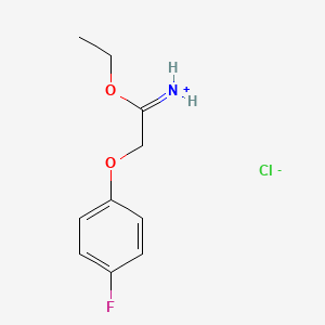 molecular formula C10H13ClFNO2 B3007803 1-Ethoxy-2-(4-fluorophenoxy)-1-ethaniminium chloride CAS No. 1029989-42-1