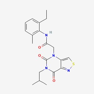 molecular formula C20H24N4O3S B3007804 N-(2-ethyl-6-methylphenyl)-2-(6-isobutyl-5,7-dioxo-6,7-dihydroisothiazolo[4,3-d]pyrimidin-4(5H)-yl)acetamide CAS No. 1359468-03-3