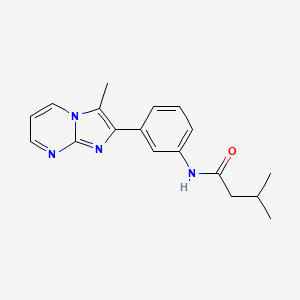 3-methyl-N-(3-(3-methylimidazo[1,2-a]pyrimidin-2-yl)phenyl)butanamide