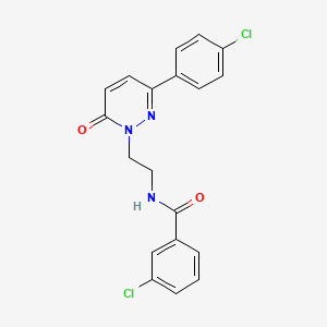 3-chloro-N-[2-[3-(4-chlorophenyl)-6-oxopyridazin-1-yl]ethyl]benzamide