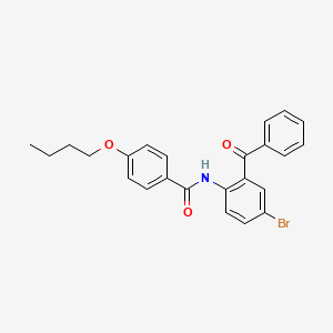molecular formula C24H22BrNO3 B3007821 N-(2-苯甲酰基-4-溴苯基)-4-丁氧基苯甲酰胺 CAS No. 313261-52-8