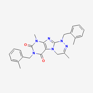molecular formula C25H26N6O2 B3007824 3,9-二甲基-1,7-双[(2-甲苯基)甲基]-4H-嘌呤[8,7-c][1,2,4]三嗪-6,8-二酮 CAS No. 898410-19-0