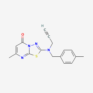 7-methyl-2-{[(4-methylphenyl)methyl](prop-2-yn-1-yl)amino}-5H-[1,3,4]thiadiazolo[3,2-a]pyrimidin-5-one