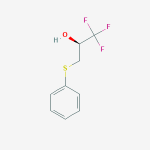 molecular formula C9H9F3OS B3007857 (2S)-1,1,1-trifluoro-3-(phenylsulfanyl)-2-propanol CAS No. 147730-41-4