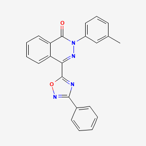 molecular formula C23H16N4O2 B3007861 2-(3-methylphenyl)-4-(3-phenyl-1,2,4-oxadiazol-5-yl)phthalazin-1(2H)-one CAS No. 1291856-62-6