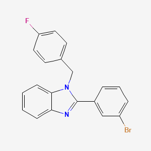 molecular formula C20H14BrFN2 B3007863 2-(3-Bromophenyl)-1-[(4-fluorophenyl)methyl]benzimidazole CAS No. 537701-47-6