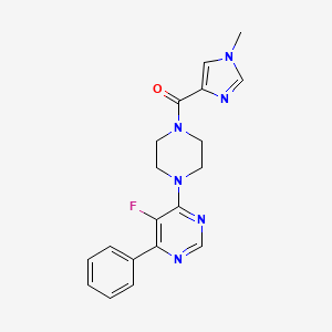 [4-(5-Fluoro-6-phenylpyrimidin-4-yl)piperazin-1-yl]-(1-methylimidazol-4-yl)methanone