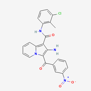 2-amino-N-(3-chloro-2-methylphenyl)-3-(3-nitrobenzoyl)indolizine-1-carboxamide