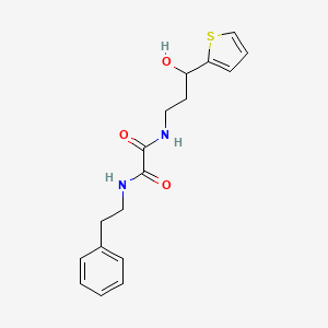 molecular formula C17H20N2O3S B3007876 N1-(3-羟基-3-(噻吩-2-基)丙基)-N2-苯乙基草酰胺 CAS No. 1396758-14-7