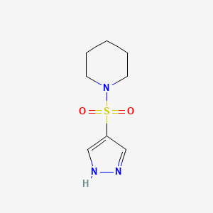 molecular formula C8H13N3O2S B3007877 1-(1H-pyrazole-4-sulfonyl)piperidine CAS No. 1179789-31-1