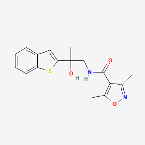 molecular formula C17H18N2O3S B3007883 N-(2-(苯并[b]噻吩-2-基)-2-羟基丙基)-3,5-二甲基异恶唑-4-甲酰胺 CAS No. 2034242-83-4