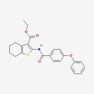 molecular formula C24H23NO4S B3007886 Ethyl 2-(4-phenoxybenzamido)-4,5,6,7-tetrahydrobenzo[b]thiophene-3-carboxylate CAS No. 306735-28-4