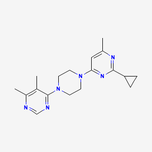 2-Cyclopropyl-4-[4-(5,6-dimethylpyrimidin-4-yl)piperazin-1-yl]-6-methylpyrimidine