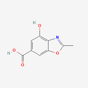 molecular formula C9H7NO4 B3007898 4-羟基-2-甲基苯并恶唑-6-羧酸 CAS No. 1571068-94-4