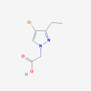 molecular formula C7H9BrN2O2 B3007899 2-(4-Bromo-3-ethylpyrazol-1-yl)acetic acid CAS No. 1504940-55-9