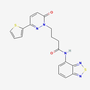 N-(benzo[c][1,2,5]thiadiazol-4-yl)-4-(6-oxo-3-(thiophen-2-yl)pyridazin-1(6H)-yl)butanamide