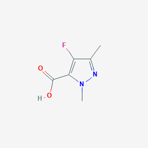 molecular formula C6H7FN2O2 B3007907 4-fluoro-1,3-dimethyl-1H-pyrazole-5-carboxylic acid CAS No. 1936196-92-7