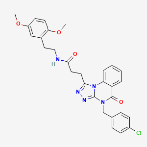 3-(4-(4-chlorobenzyl)-5-oxo-4,5-dihydro-[1,2,4]triazolo[4,3-a]quinazolin-1-yl)-N-(2,5-dimethoxyphenethyl)propanamide