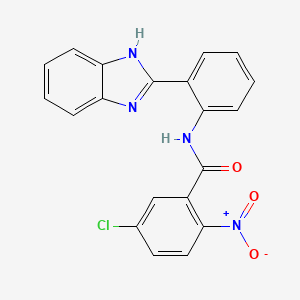 molecular formula C20H13ClN4O3 B3007919 N-(2-(1H-benzo[d]imidazol-2-yl)phenyl)-5-chloro-2-nitrobenzamide CAS No. 476282-85-6