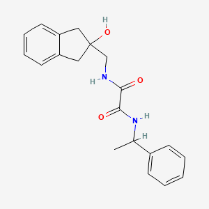 molecular formula C20H22N2O3 B3007920 N1-((2-hydroxy-2,3-dihydro-1H-inden-2-yl)methyl)-N2-(1-phenylethyl)oxalamide CAS No. 2034528-82-8