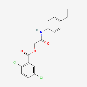 molecular formula C17H15Cl2NO3 B3007921 [2-(4-Ethylanilino)-2-oxoethyl] 2,5-dichlorobenzoate CAS No. 387349-62-4