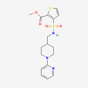 methyl 3-(N-((1-(pyridin-2-yl)piperidin-4-yl)methyl)sulfamoyl)thiophene-2-carboxylate