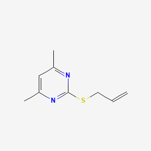 molecular formula C9H12N2S B3007932 4,6-Dimethyl-2-prop-2-enylthiopyrimidine CAS No. 55749-32-1