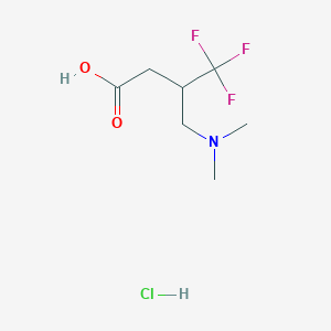 molecular formula C7H13ClF3NO2 B3007934 3-[(Dimethylamino)methyl]-4,4,4-trifluorobutanoic acid;hydrochloride CAS No. 2418703-72-5