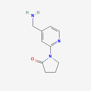 1-[4-(Aminomethyl)pyridin-2-yl]pyrrolidin-2-one