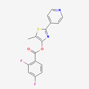 5-Methyl-2-(4-pyridinyl)-1,3-thiazol-4-yl 2,4-difluorobenzenecarboxylate
