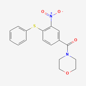 molecular formula C17H16N2O4S B3007942 吗啉[3-硝基-4-(苯硫基)苯基]甲酮 CAS No. 303988-27-4